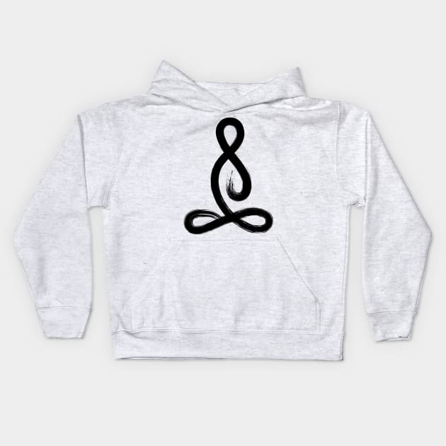 Infinite Yoga Meditation Kids Hoodie by GraphicBazaar